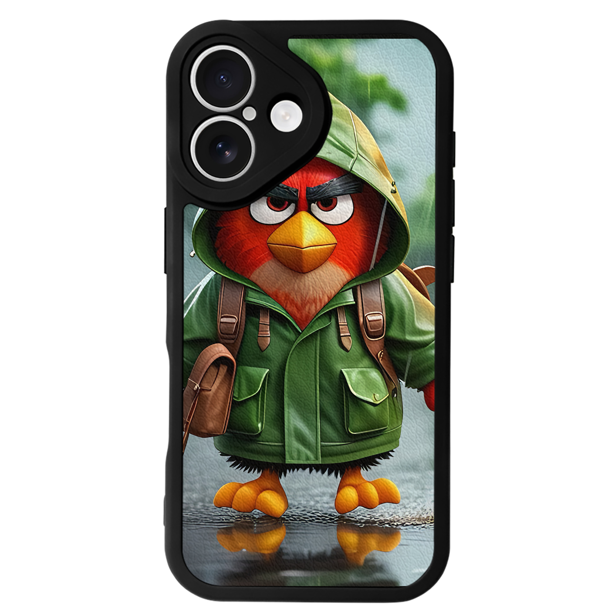 （画像用） Angry Birds アングリーバード 【iPhone 16シリーズ対応】シリコンスマホケース（レザー調） 材質：シリコン